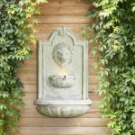 Takamota Lion Head Wall Hanging Fountain 27.5