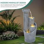 31" Modern 5-Tier Outdoor Fountain with LED Lights