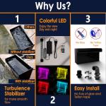 LED Waterfall Kit with Stainless Steel Spillway