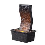 Curved Tabletop Water Fountain with LED Lighting