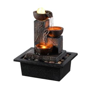 Three Bowls Rotating Ball Tabletop Fountain