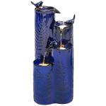 Ceramic 32" Outdoor Water Fountain with LED Lights