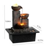 Three Bowls Rotating Ball Tabletop Fountain