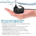 Mini Submersible Pump for Fountains and Water Features