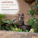 Alpine Vintage Owl Metal Water Fountain 23