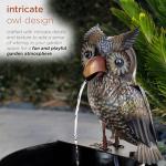Alpine Vintage Owl Metal Water Fountain 23