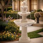3-Tier Outdoor Water Fountain for Garden Patio