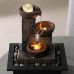 Three Bowls Rotating Ball Tabletop Fountain