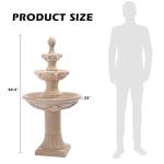 3-Tier Outdoor Water Fountain for Garden Patio