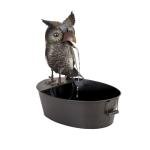 Alpine Vintage Owl Metal Water Fountain 23