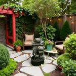 28-Inch 3-Tier Outdoor Water Fountain with Bowls