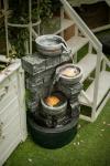 28-Inch 3-Tier Outdoor Water Fountain with Bowls