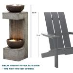 33.9" LED Waterfall Fountain for Outdoor Spaces