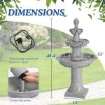 Italian Outdoor Water Fountain and Garden Decor