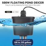 Floating Pond Heater with Temperature Control