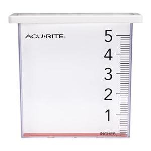AcuRite Clear Waterfall Rain Gauge, 5-Inch Capacity