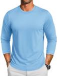 Men's Long Sleeve Cotton Tee for Outdoor Fall