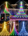 23FT Smart RGB Star String Lights for Outdoors