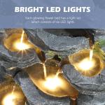 7-Tier Rock Water Fountain with LED Lights