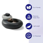 Eco-Friendly 13.39" Rock Waterfall Fountain with LED