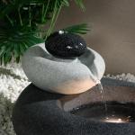 Eco-Friendly 13.39" Rock Waterfall Fountain with LED