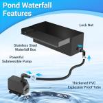 Solar-Powered Pond Waterfall Kit for Ponds