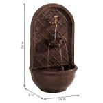 Sunnydaze 26" Bronze Wall Water Fountain
