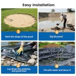 15 Mil Black Pond Liner for Outdoor Use