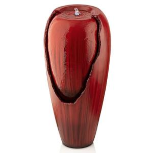 33" Vintage Cascading Jar Water Fountain with LED