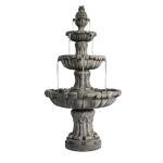 3-Tier Outdoor Water Fountain with Bird Bath
