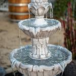 3-Tier Outdoor Water Fountain with Bird Bath