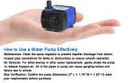 AQUANEAT Mini Submersible Water Pump, 80 GPH