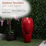 33" Vintage Cascading Jar Water Fountain with LED