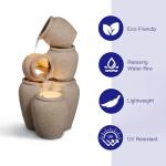 Eco-Friendly Cascading Waterfall Fountain with LED Light