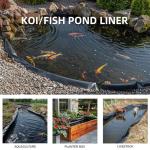 15x20ft Heavy-Duty Fish Pond Liner