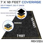 Pond Liner Underlayment Fabric with Garden Staples