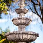 3-Tier Outdoor Water Fountain with Bird Bath