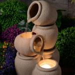 Eco-Friendly Cascading Waterfall Fountain with LED Light