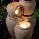 Eco-Friendly Cascading Waterfall Fountain with LED Light