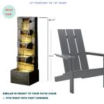 41" 5-Tier Outdoor Water Fountain with LED Light