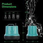 VIVOSUN 660GPH Submersible Pump with Nozzles