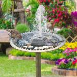 Granite Bird Bath Water Fountain with Pump
