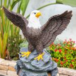 Bald Eagle Tiered Outdoor Fountain for Garden
