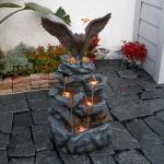 Bald Eagle Tiered Outdoor Fountain for Garden