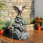 Bald Eagle Tiered Outdoor Fountain for Garden