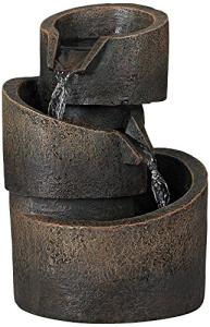 Zen 3-Tier Bronze Stone Tabletop Fountain