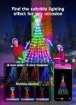 Smart RGB Waterfall Tree String Lights for Outdoors