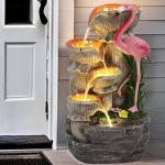 5-Tier Flamingo Water Feature Fountain with LED Lights
