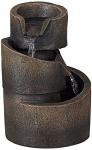 Zen 3-Tier Bronze Stone Tabletop Fountain