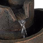 Zen 3-Tier Bronze Stone Tabletop Fountain